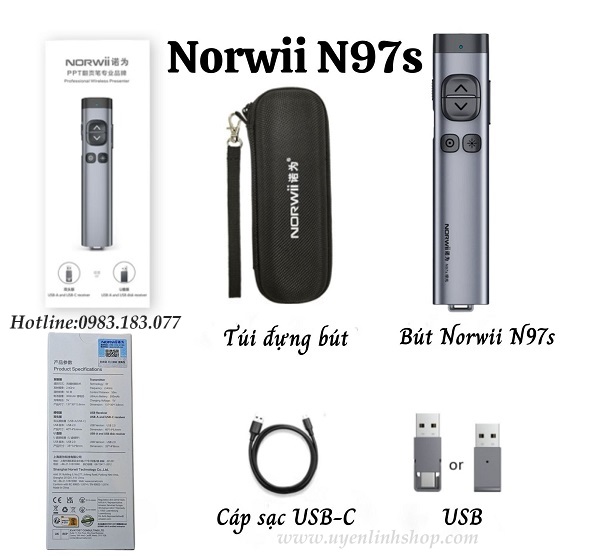 Bút trình chiếu tivi Norwii N97s