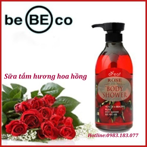 Sữa tắm hương hoa hồng Bebeco Rose Body Shower