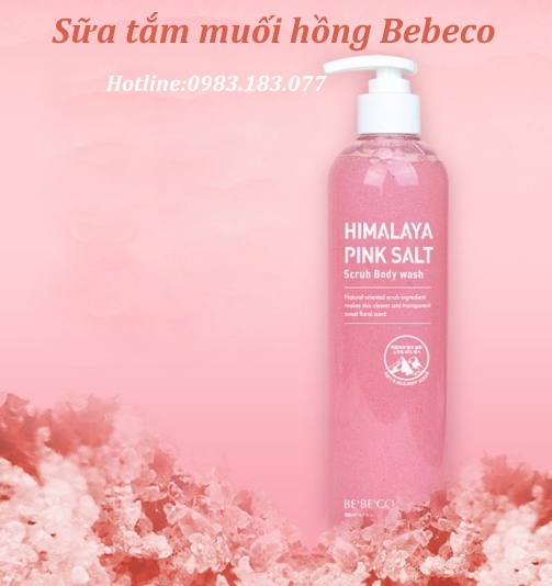 Sữa tắm muối hồng Bebeco Himalaya Pink Salt Scrub Body Wash