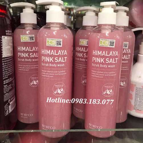 Sữa tắm muối hồng Bebeco Himalaya Pink Salt Scrub Body Wash