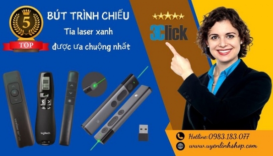 Top 5 bút trình chiếu tia laser xanh được ưa chuộng nhất 2024