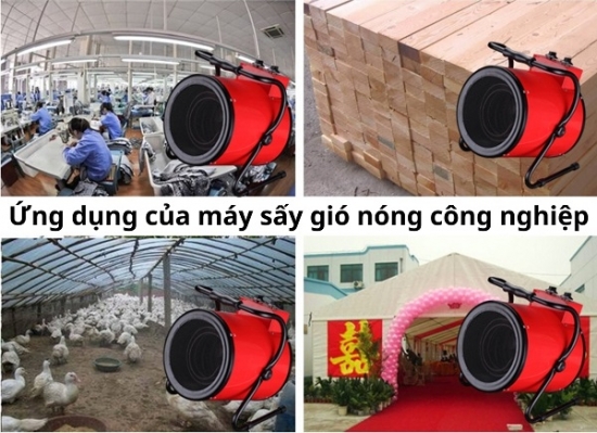 Ứng dụng của máy sấy gió nóng công nghiệp 3 kW