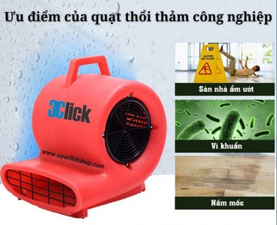 Ưu điểm của quạt sấy thảm công nghiệp