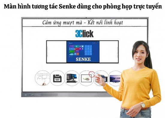 Màn hình tương tác Senke dùng cho phòng họp trực tuyến