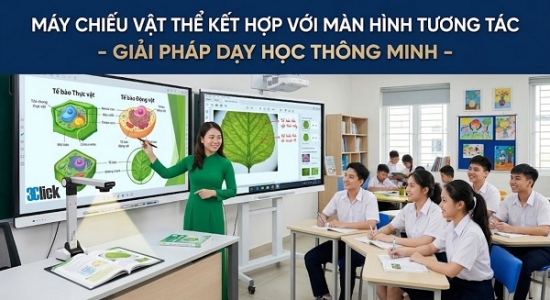 Máy Chiếu Vật Thể Kết Hợp Với Màn Hình Tương Tác