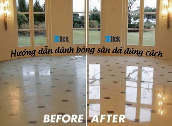 Hướng dẫn đánh bóng sàn đá đúng cách