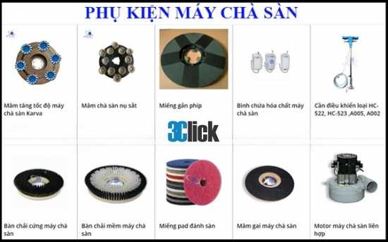 Phụ kiện máy chà sàn công nghiệp phổ biến hiện nay