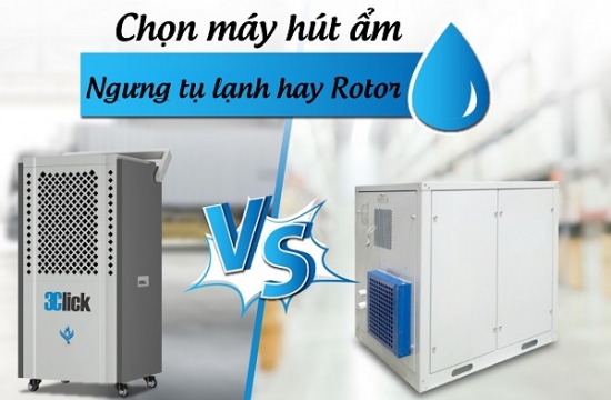 Chọn máy hút ẩm ngưng tụ lạnh hay máy hút ẩm Rotor ?