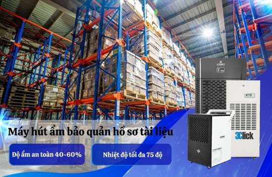 Máy hút ẩm bảo quản hồ sơ tài liệu