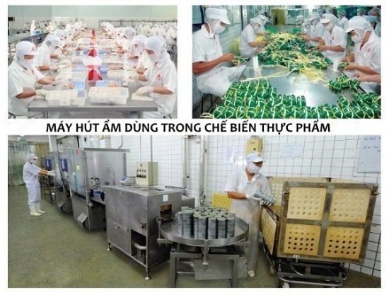 Máy hút ẩm công nghiệp dùng trong bảo quản thực phẩm