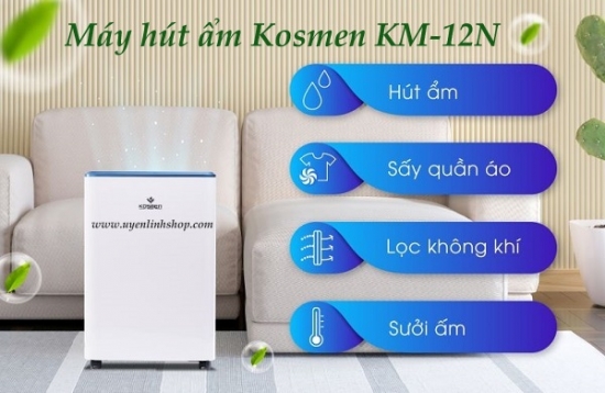 Review máy hút ẩm Kosmen KM-12N