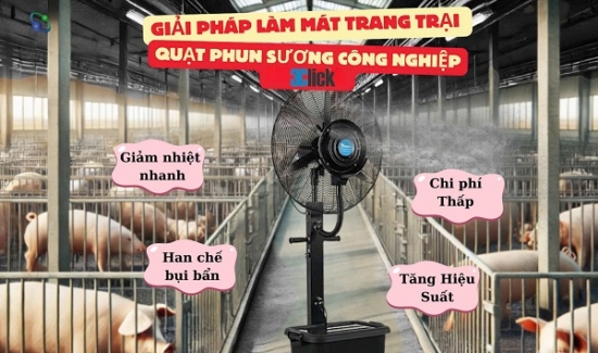 Giải pháp làm mát trang trại với quạt phun sương công nghiệp