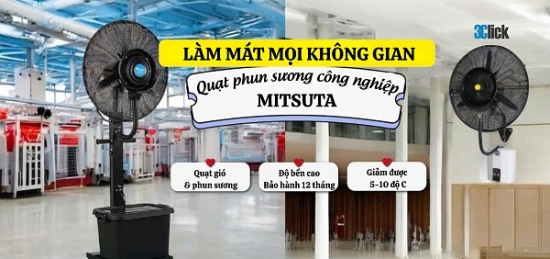 Làm mát không gian với quạt phun sương Mitsuta