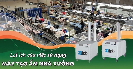 Lợi ích của việc sử dụng máy tạo ẩm nhà xưởng