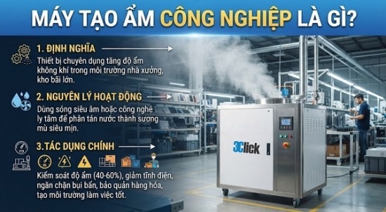 Máy Tạo Ẩm Công Nghiệp Là Gì? Cấu Tạo Và Ứng Dụng
