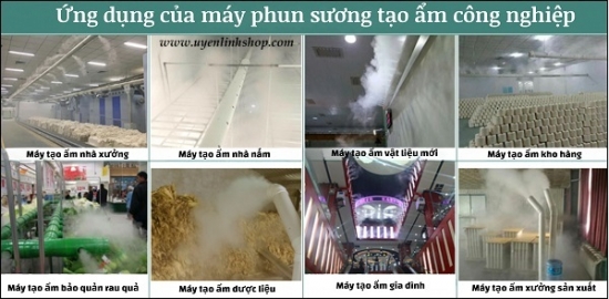 Ứng dụng của máy phun sương tạo ẩm công nghiệp