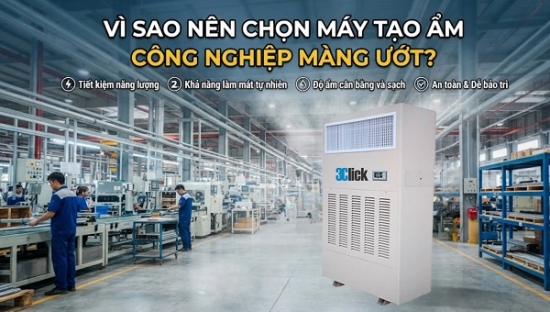 Vì sao nên chọn máy tạo ẩm công nghiệp màng ướt?