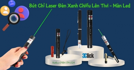 Bút Chỉ Laser Đèn Xanh Chiếu Lên Tivi Led