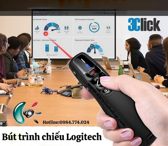 So sánh bút trình chiếu Logitech R400 và Logitech R800