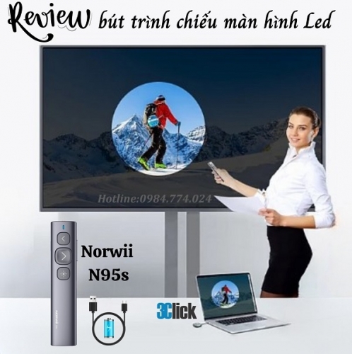 Review bút trình chiếu màn hình Led Norwii N95s