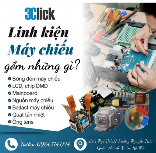 Linh kiện máy chiếu gồm những gì?