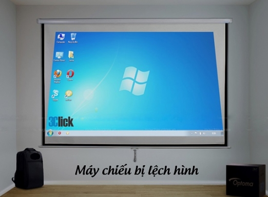Cách chỉnh máy chiếu bị lệch hình, bị nghiêng ,mất chữ