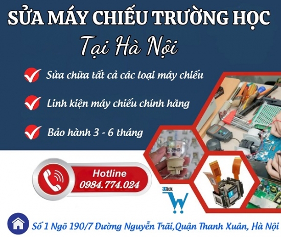 Sửa máy chiếu trường học tại Hà Nội