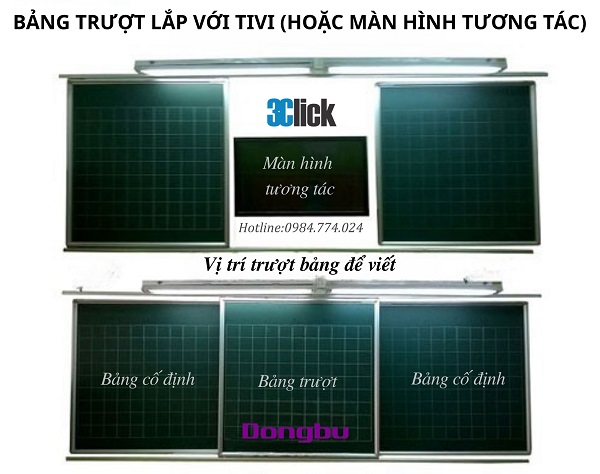 Bảng trượt Dongbu Extrabone 2 lớp 2 cánh trượt