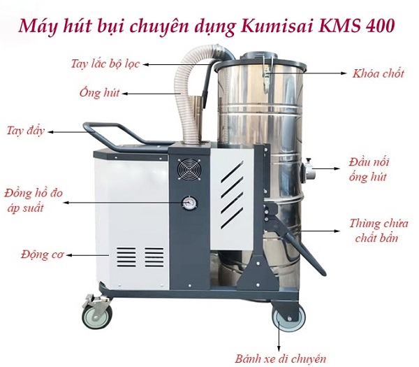 Máy hút bụi công nghiệp Kumisai KMS 400