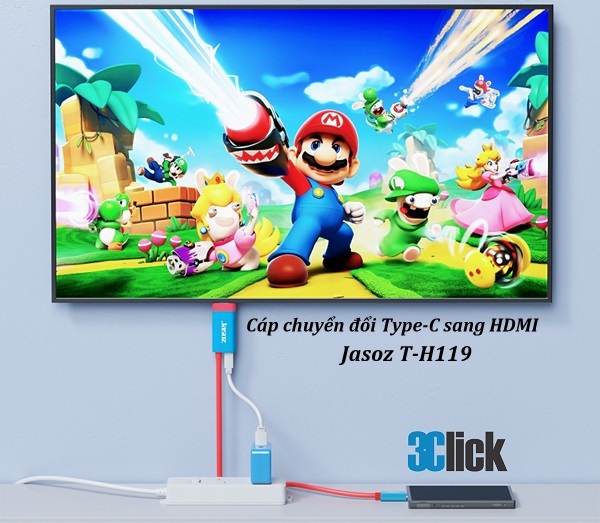 Cáp chuyển đổi Type C sang  HDMI Jasoz T-H119