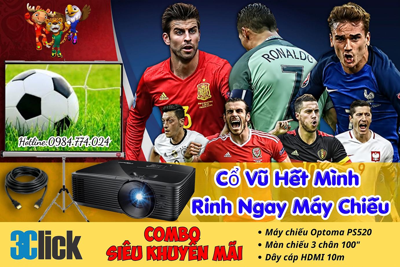 Combo Máy Chiếu Bóng Đá Optoma PS520