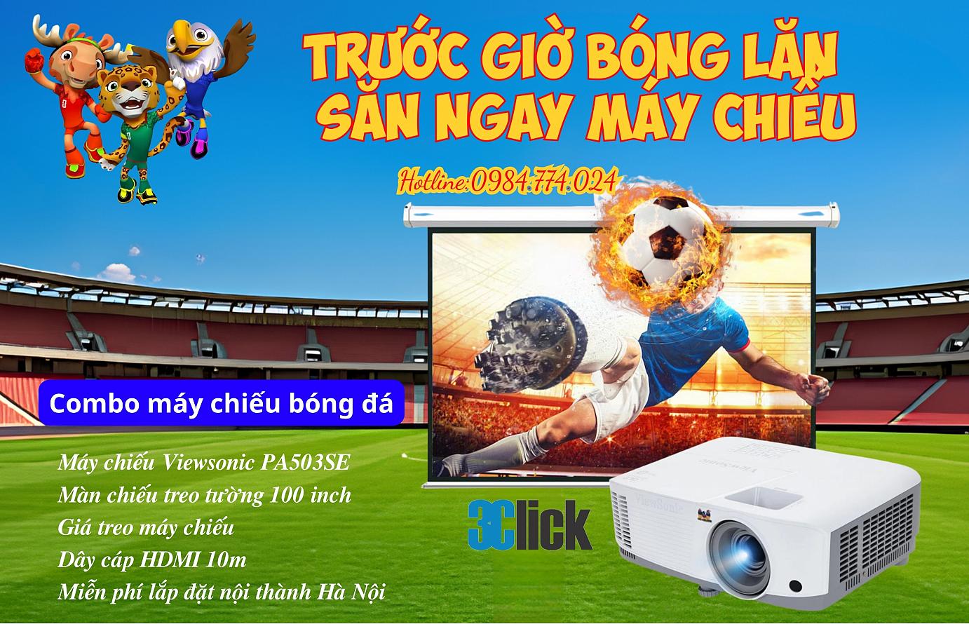 Combo Máy Chiếu Bóng Đá ViewSonic PA503SE