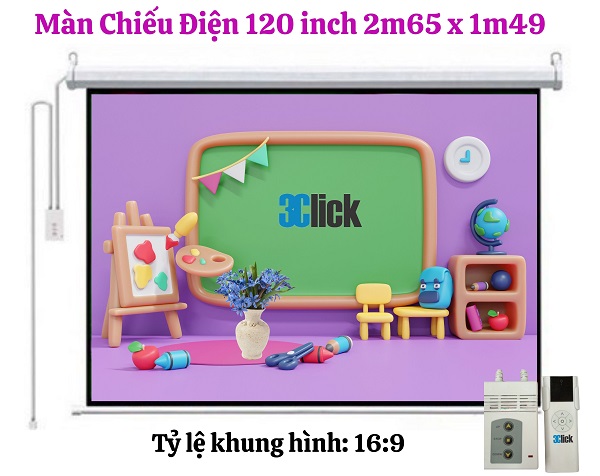 Màn Chiếu Điện 120 inch 2m65 x 1m49