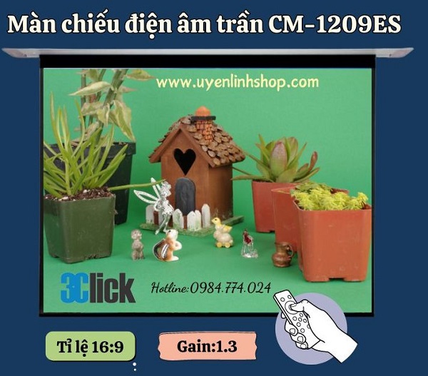 Màn chiếu điện âm trần CM-1209ES