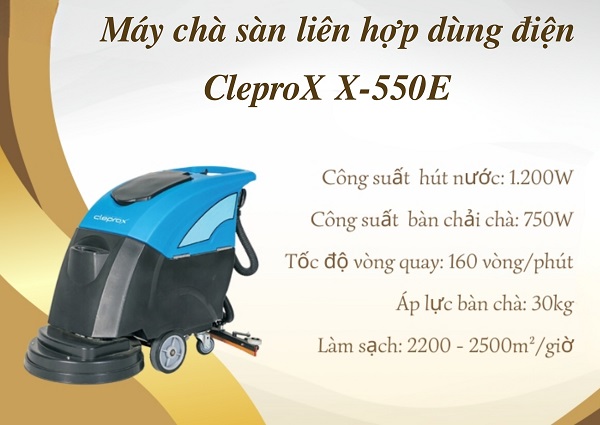 Máy chà sàn liên hợp CleproX X-550E