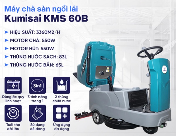 Máy chà sàn ngồi lái Kumisai KMS 60B