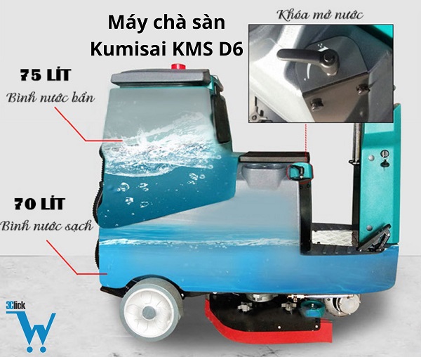 Máy chà sàn ngồi lái Kumisai KMS D6