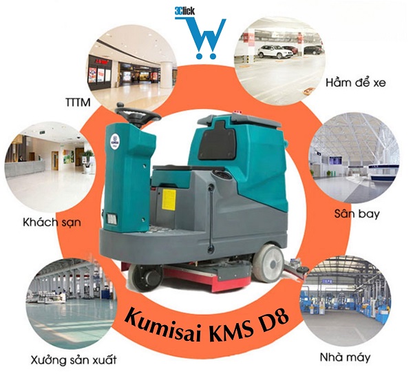 Máy chà sàn ngồi lái Kumisai KMS D8