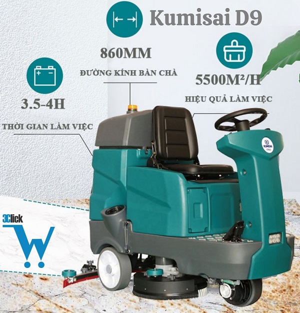 Máy chà sàn ngồi lái Kumisai KMS D9