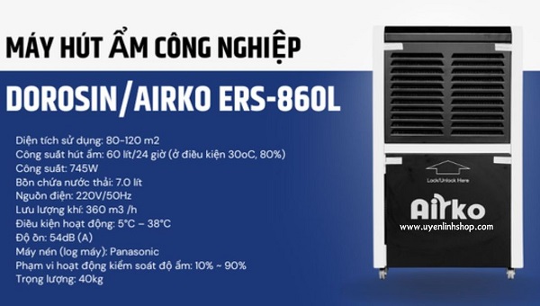 Máy hút ẩm công nghiệp Airko ERS-860L