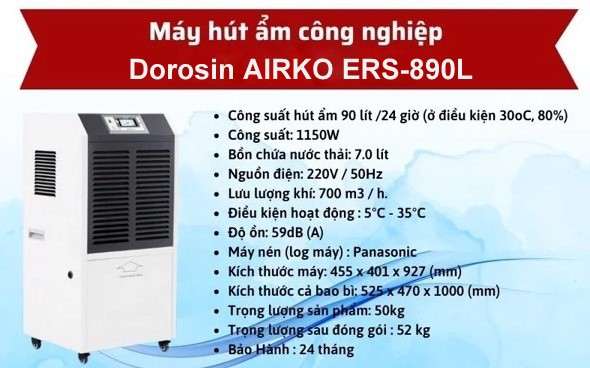 Máy hút ẩm Dorosin Airko ERS-890L