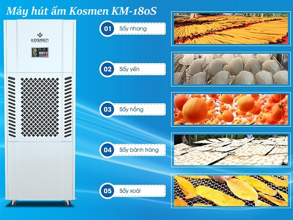 Máy hút ẩm công nghiệp Kosmen KM-180S