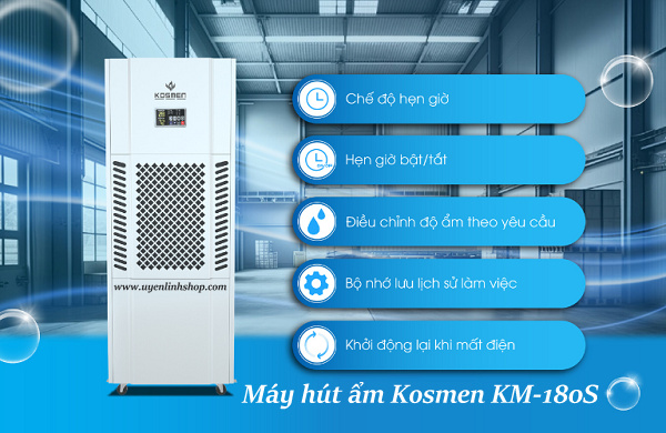 Máy hút ẩm công nghiệp Kosmen KM-180S