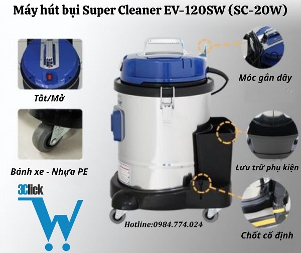 Máy hút bụi Super Cleaner EV-120SW (SC-20W)