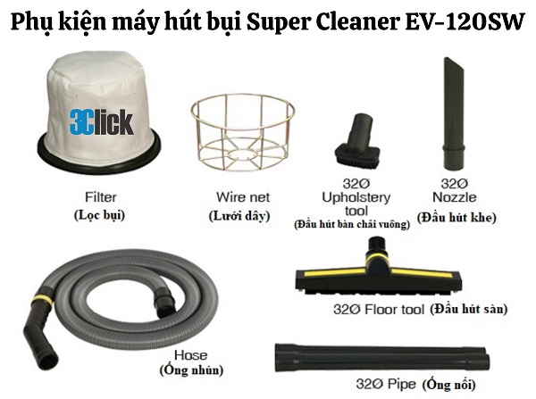 Máy hút bụi Super Cleaner EV-120SW (SC-20W)