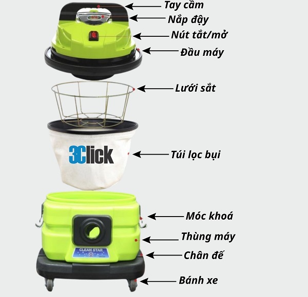 Máy hút bụi Super Cleaner EV-122FW (CS-122FW)