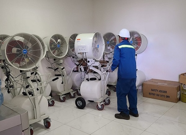 Quạt phun sương công nghiệp đẩy tay Mitsuta HW-20MC08