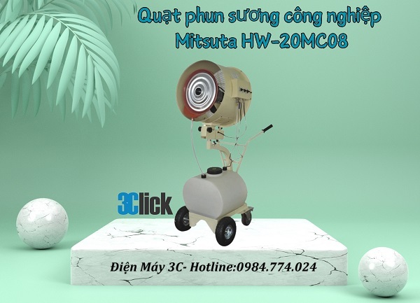 Quạt phun sương công nghiệp đẩy tay Mitsuta HW-20MC08