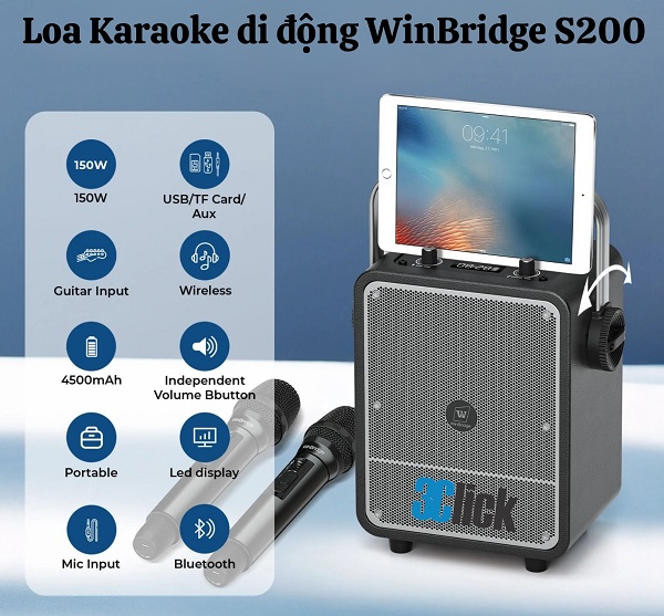 Loa Karaoke Di Động WinBridge S200