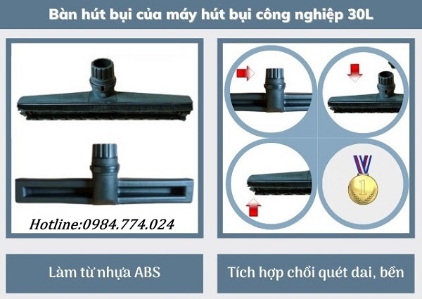 Bàn hút bụi của máy hút bụi 30 lít
